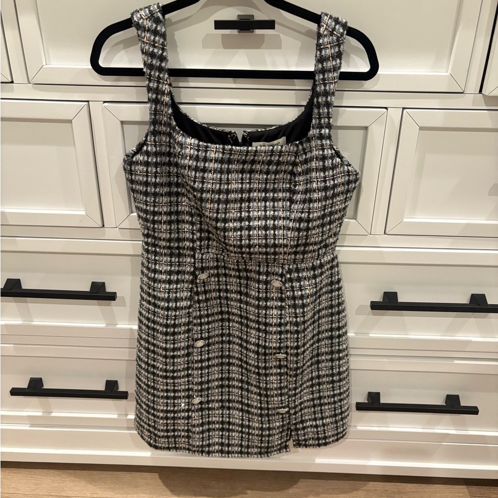 Francesca's Collections Black and White Tweed Skirt
